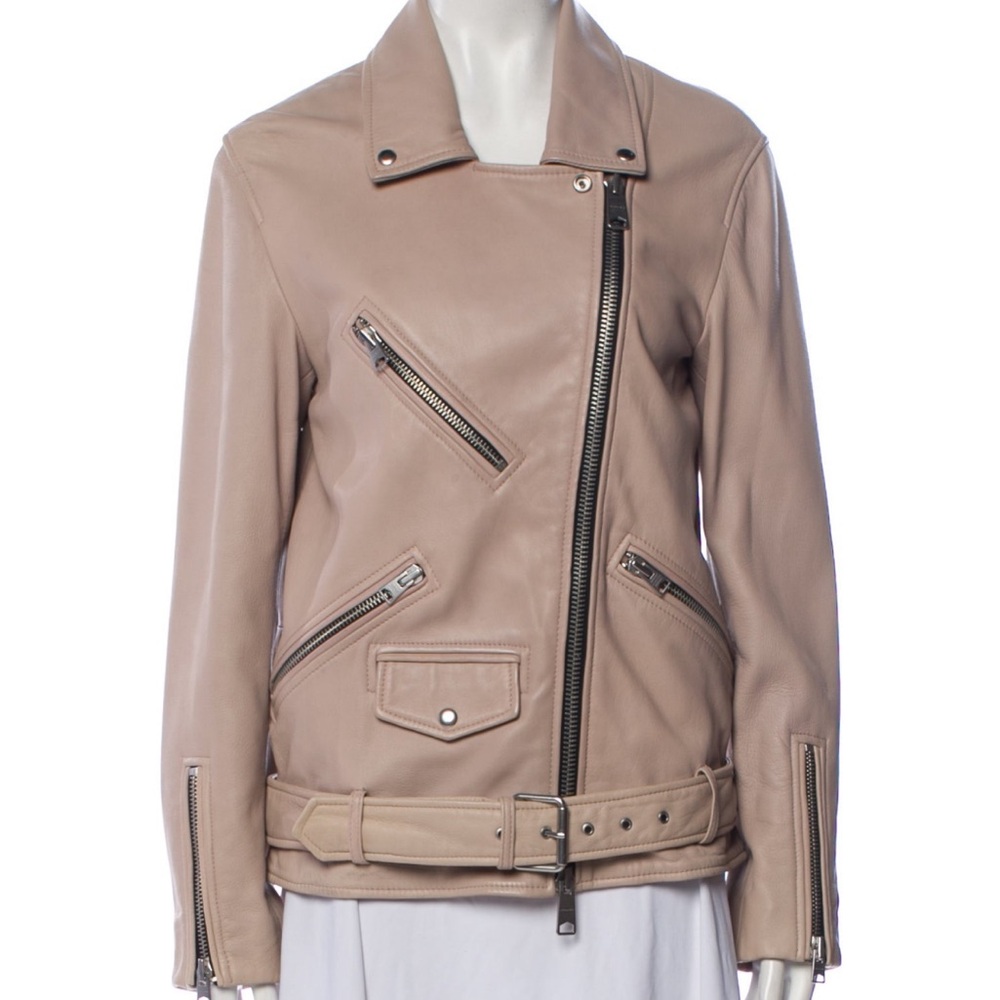All Saints Women's Tan Leather Jacket